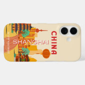 上海中国旅行リトロポスター Case-Mate iPhoneケース (裏面 (横))