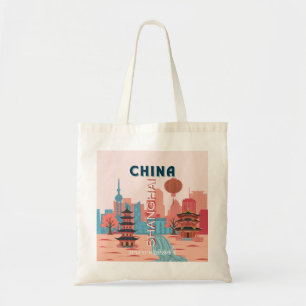 上海中国旅行レトロビンテージポスター トートバッグ