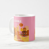 上海中国旅行ヴィンテージポスター コーヒーマグカップ (正面左)