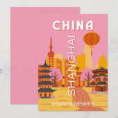 上海中国旅行ヴィンテージポスター 招待状 (正面/裏面)