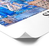 上海中国旅行水の色のスケッチ手描き ポスター (角)