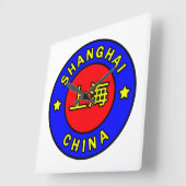 上海中国 スクエア壁時計 (傾斜)