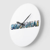上海中国 ラージ壁時計 (傾斜)