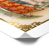 上海美しいヴィンテージ中国女子ゴルフ ポスター (角)