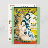 上海美しい中国のヴィンテージ広告ズ ポストカード (正面/裏面)