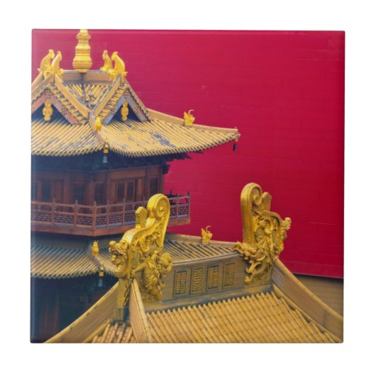 上海静安寺 タイル (正面)
