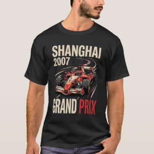上海2007ヴィンテージグランプリレーシングポスター Tシャツ