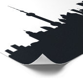 上海、中国 |都市座標 ポスター (角)