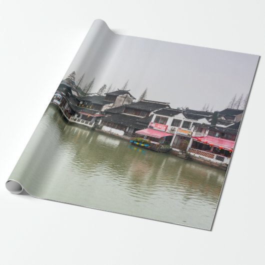 上海、中国、2017年3月30日、木造の歴史的武井 ラッピングペーパー (アンロールド)