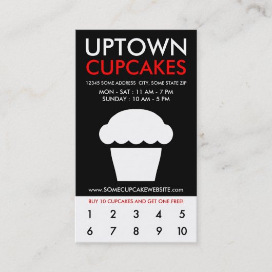 上町のカップケーキロイヤリティ ロイヤリティカード (正面)