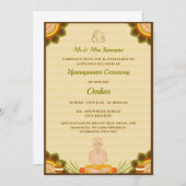 上盤式（upanayanam）招待状カード, ジャノイカード 招待状 (正面/裏面)