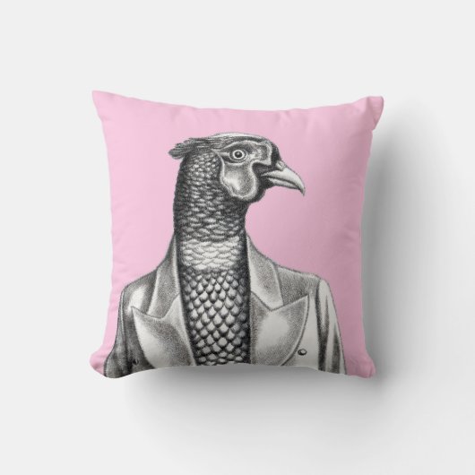 上着頭が切れるのキジ クッション (正面)