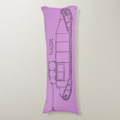 上着IIタンク逃げやすい紫色の長い枕 ボディピロー (正面縦)