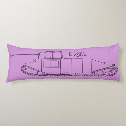 上着IIタンク逃げやすい紫色の長い枕 ボディピロー (正面)