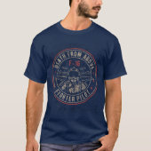 上空からの死神 F-16戦闘機パイロット Tシャツ (正面)