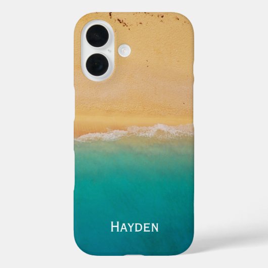 上空からの海岸線 クールなパーソナライズデザイン Case-Mate iPhoneケース (裏面)