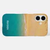上空からの海岸線 クールなパーソナライズデザイン Case-Mate iPhoneケース (裏面 (横))