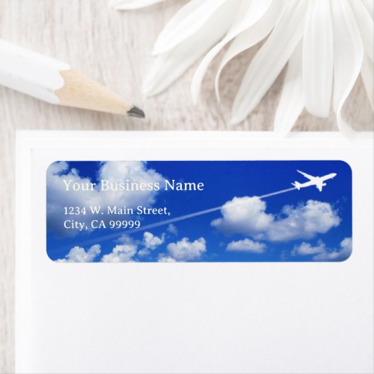 上空で高度の飛行機のコントレイル ラベル (インサイチュ)