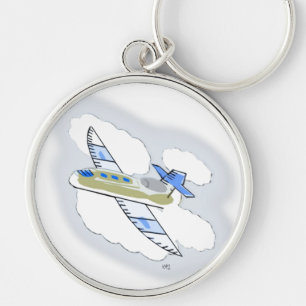 上空のジェット機 キーホルダー