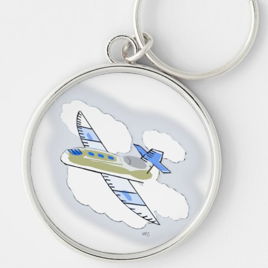 上空のジェット機 キーホルダー (正面)
