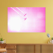 上空のマゼンタ色のハーフトーンエフェクト飛行機 キャンバスプリント (インサイチュ (リビング))