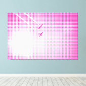 上空のマゼンタ色のハーフトーンエフェクト飛行機 キャンバスプリント (インサイチュ (ウッドフロア))