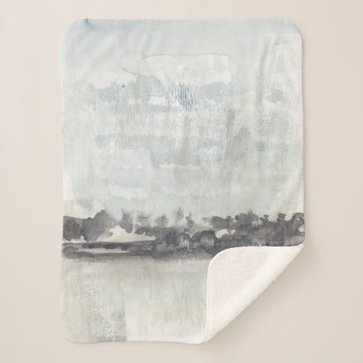 上空の地平線 – ニュートラルカラー シェルパブランケット (正面)