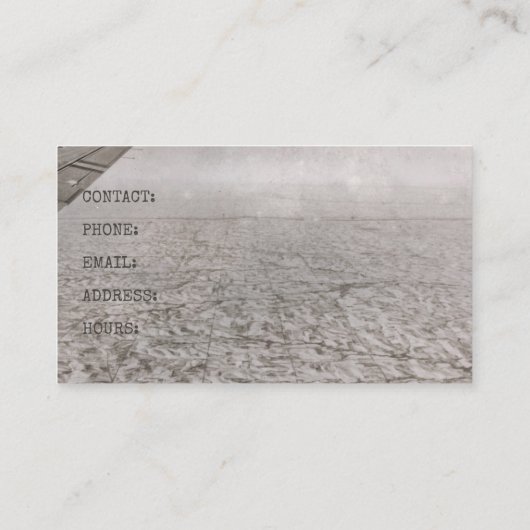 上空表示ヴィンテージLand Grid Scenery Boundaries 名刺 (裏面)