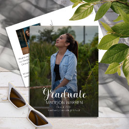 上等な台本の卒業生2枚の写真卒業 ポストカード