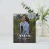 上等な台本の卒業生2枚の写真卒業 ポストカード (スタンド正面)