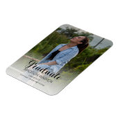 上等な台本の卒業生2枚の写真卒業 マグネット (左側)