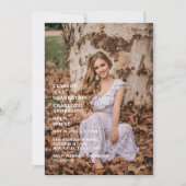 上級おめでとう卒業写真 招待状 (正面)