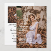 上級おめでとう卒業写真 招待状 (正面/裏面)