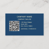 上級の青い表裏の名刺 名刺 (裏面)