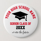 上級クラス20XXラウンドボタン、巨大4インチ 缶バッジ (正面)