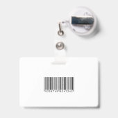 上級ビジネスマン |バーコード バッジ (裏面（伸縮クリップ）)