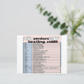 上級メールや文字を打つコード ポストカード (スタンド正面)