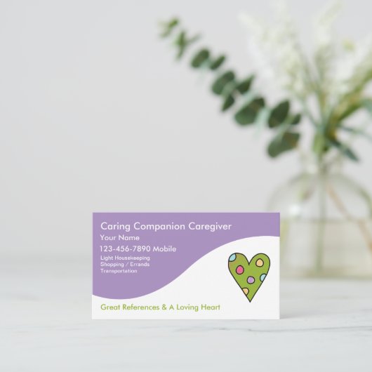 上級介護者の名刺 名刺 (スタンド正面)