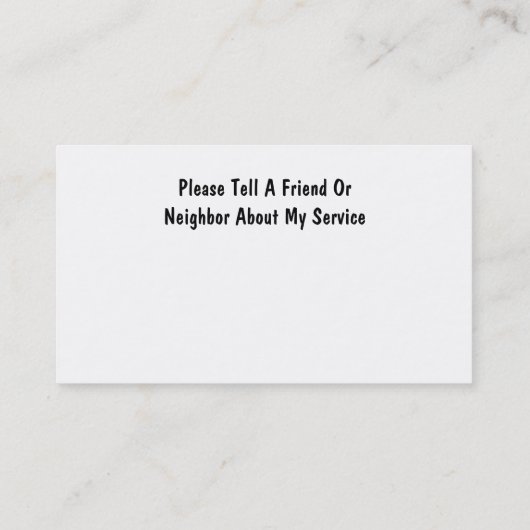 上級介護者の名刺 名刺 (裏面)