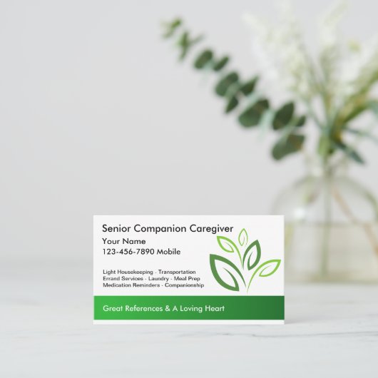 上級介護者の名刺 名刺 (スタンド正面)