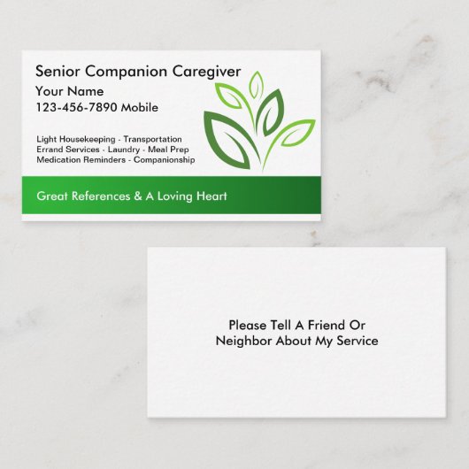 上級介護者の名刺 名刺 (正面/裏面)