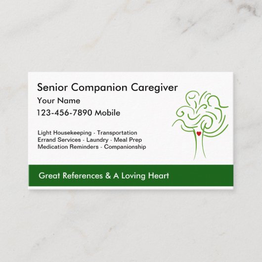 上級介護者の名刺 名刺 (正面)