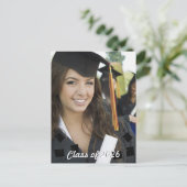 上級卒業写真招待状 インビテーションポストカード (スタンド正面)