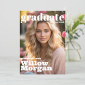 上級卒業式3写真卒業イベント招待状 招待状 (スタンド正面)