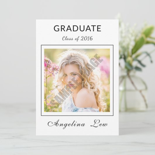 上級卒業発表と招待状 案内状 (スタンド正面)