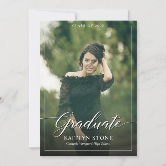 上級卒業発表招待状 招待状 (正面)