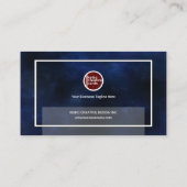 上級管理者のビロードの青いグランジ 名刺 (裏面)