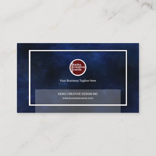 上級管理者のビロードの青いグランジ 名刺 (裏面)