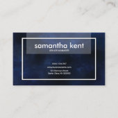 上級管理者のビロードの青いグランジ 名刺 (正面)