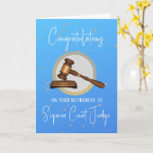 上級裁判所判事としての退職のおめでとう カード (黄色い花)